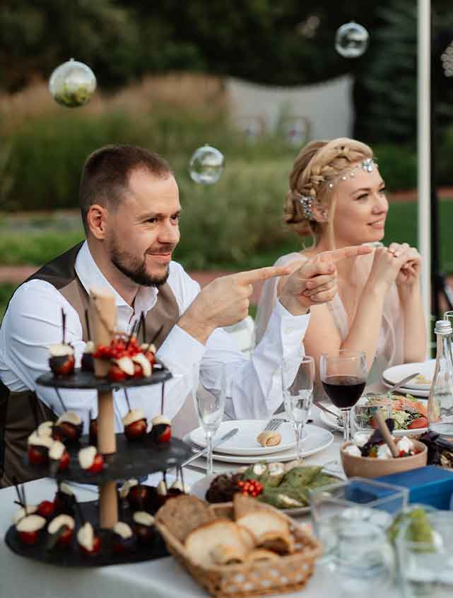 Evening Wedding Family Dinner